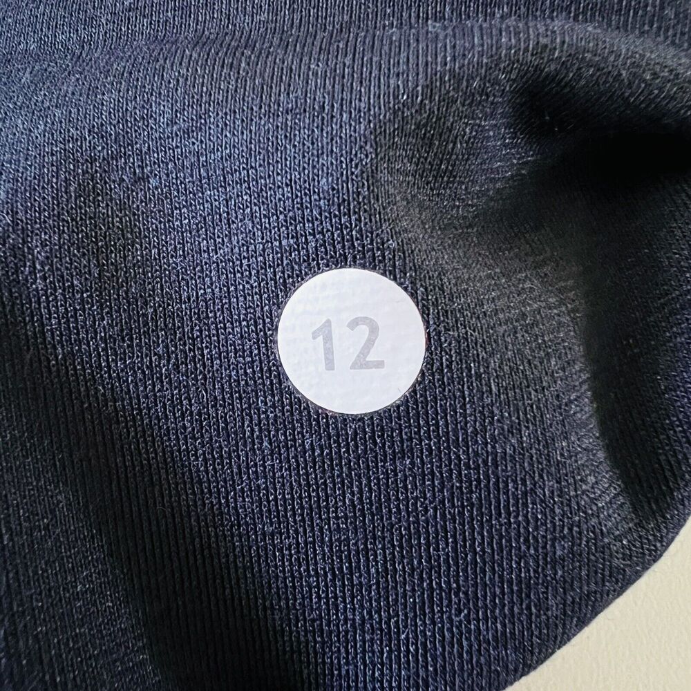 LULULEMON ATHLETICA White Deep Navy Blue If You Are Lucky Crop Leggings - US 12 - Picture 8 of 9